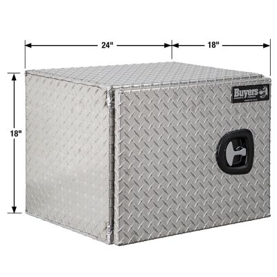 Image showing  Diamond Tread Aluminum Barn Door Underbody Truck Box, 18 in. x 18 in. x 24 in.