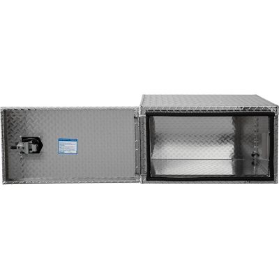 Image showing  Diamond Tread Aluminum Underbody Truck Box with Barn Door, 18 in. x 18 in. x 30 in.
