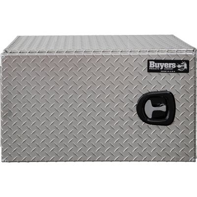 Image showing  Diamond Tread Aluminum Underbody Truck Box with Barn Door, 18 in. x 18 in. x 30 in.