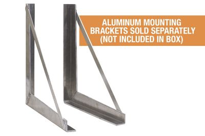 Image showing 7 th Buyers Products Diamond Tread Aluminum Underbody Truck Box with Barn Door and 3-Point Latch, 18 in. x 18 in. x 36 in.