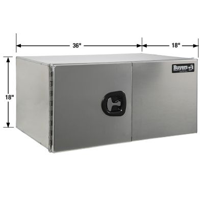Image showing 8 th Buyers Products Smooth Aluminum Barn Door Underbody Truck Box, 18 in. x 18 in. x 36 in.