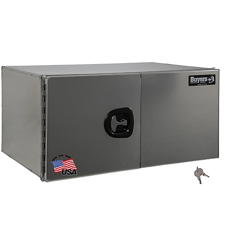 Buyers Products 18 in. x 18 in. x 48 in. Smooth Aluminum Underbody Truck Box with Barn Door