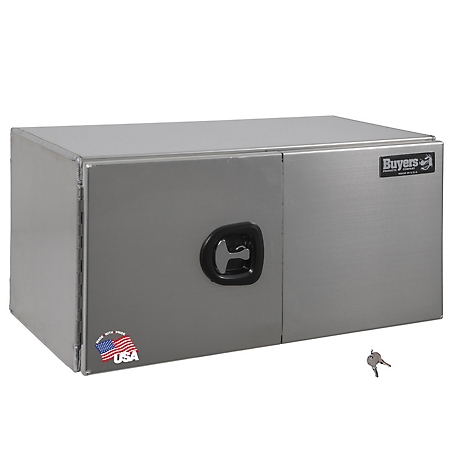 Buyers Products 18 in. x 18 in. x 60 in. Smooth Aluminum Underbody Truck Box with Barn Door