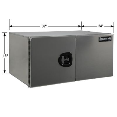 Image showing  Pro Series Smooth Aluminum Barn Door Underbody Truck Box, 18 in. x 24 in. x 36 in.