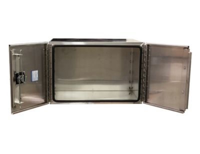 Image showing 3 th Buyers Products Pro Series Smooth Aluminum Underbody Truck Box with Barn Door, 24 in. x 24 in. x 36 in.