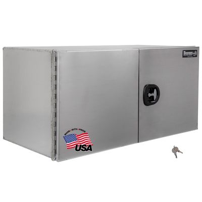 Buyers Products Pro Series Smooth Aluminum Underbody Truck Box with Double Barn Door, 24 in. x 24 in. x 48 in.
