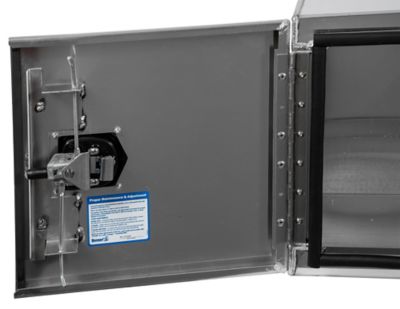 Image showing 5 th Buyers Products Pro Series Smooth Aluminum Underbody Truck Box with Double Barn Door, 24 in. x 24 in. x 48 in.