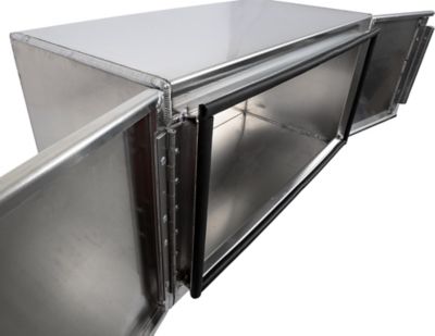 Image showing 7 th Buyers Products Pro Series Smooth Aluminum Underbody Truck Box with Double Barn Door, 24 in. x 24 in. x 48 in.