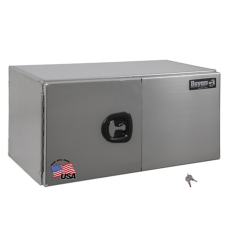 Buyers Products 24 in. x 24 in. x 72 in. Pro Series Smooth Aluminum Underbody Truck Box with Double Barn Door