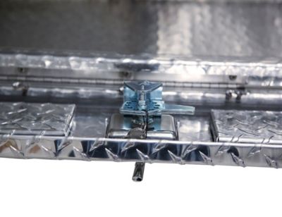 Image showing 5 th Buyers Products 21 in. x 13.5/10 in. x 72 in. Diamond Tread Aluminum Contractor Truck Tool Box