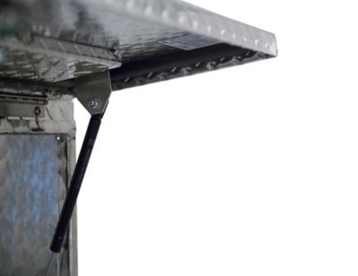 Image showing 6 th Buyers Products 21 in. x 13.5/10 in. x 72 in. Diamond Tread Aluminum Contractor Truck Tool Box