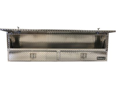 Image showing  21 in. x 13.5/10 in. x 72 in. Diamond Tread Aluminum Contractor Truck Tool Box with Drawers