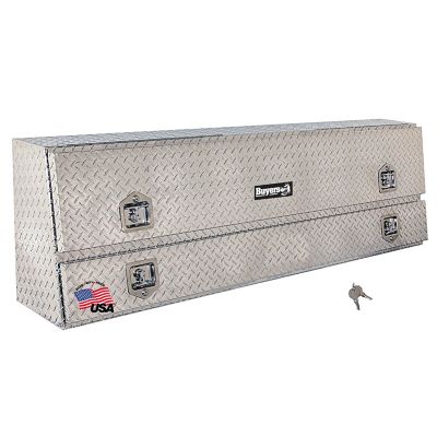 Buyers Products 96 in. x 10 in. x 21 in. Diamond Tread Aluminum Contractor Truck Box, 4 Locking Compression Latches
