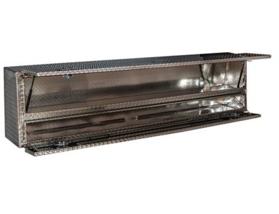 Image showing  96 in. x 10 in. x 21 in. Diamond Tread Aluminum Contractor Truck Box, 4 Locking Compression Latches