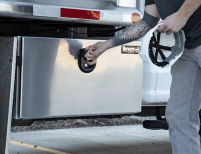 Image showing 5 th Buyers Products Pro Series Smooth Aluminum Underbody Truck Box, 18 in. x 24 in. x 60 in.