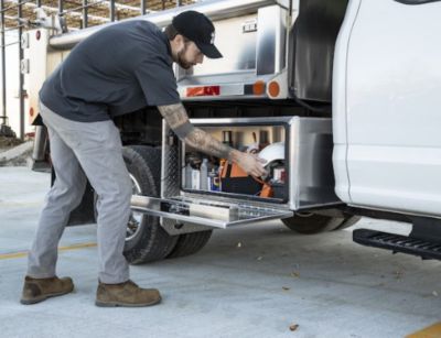 Image showing 7 th Buyers Products Pro Series Smooth Aluminum Underbody Truck Box, 18 in. x 24 in. x 60 in.