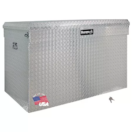 Buyers Products 49 in x 30 in x 30 in Diamond Tread Aluminum Jumbo All-Purpose Truck Tool Box Truck Tool Box Chests