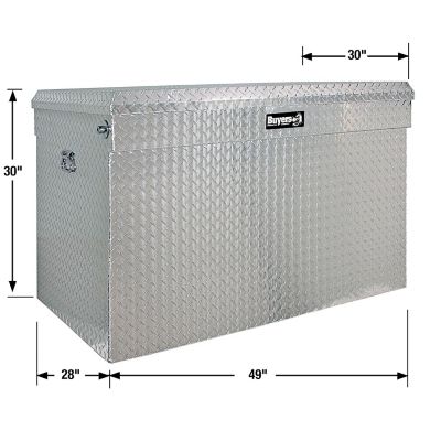 Image showing  49 in. x 30 in. x 30 in. Diamond Tread Aluminum All-Purpose Jumbo Truck Tool Chest