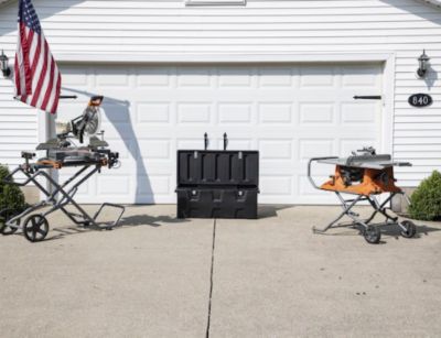 Image showing  13.5 in. x 32 in. Black Poly Multi-Purpose Truck Tool Chest, 1 Zinc Hasp