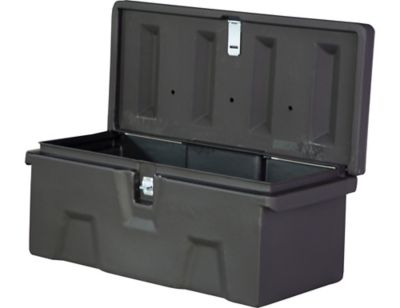 Image showing 6 th Romotech 13.5 x 32in. Black Poly Multi-Purpose Truck Tool Chest, 1 Zinc Hasp