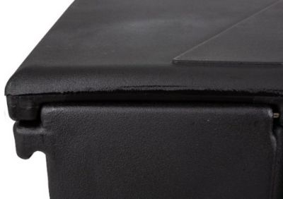 Image showing 10 th Romotech 13.5 x 32in. Black Poly Multi-Purpose Truck Tool Chest, 1 Zinc Hasp