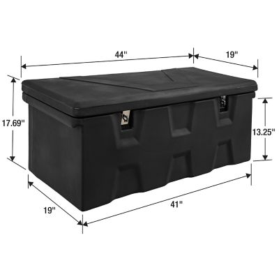 Image showing  17.25 in. x 19 in. x 44 in. Black Poly All-Purpose Storage Chest