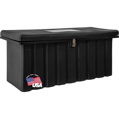 Buyers Products 22.5 in. x 19.5 in. x 24.5 in. Poly Multi-Purpose Truck Tool Chest, 1 Zinc Hasp, Black