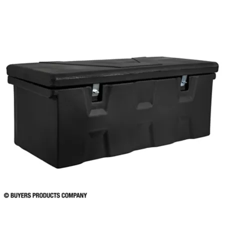 Buyers Products 26 in x 23 in x 51 in Black Poly Multipurpose Truck Tool Box 2 Zinc Hasps Truck Tool Box Chests