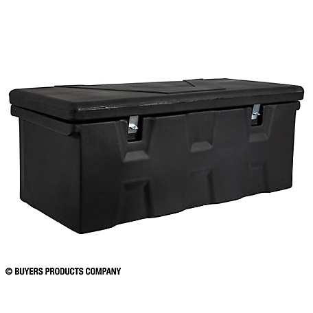Buyers Products 26 in. x 23 in. x 51 in. Poly Multi-Purpose Truck Tool Chest, 2 Zinc Hasps, Black