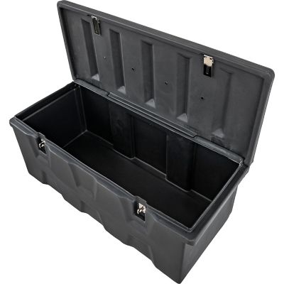 Image showing 6 th Romotech 26 x 23 x 51in. Black Poly Multi Purpose Truck Tool Chest, 2 Zinc Hasps