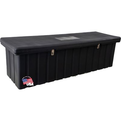 Buyers Products 23 in. x 25 in. x 77 in. Poly Multi-Purpose Truck Tool Chest, 2 Zinc Hasps, Black