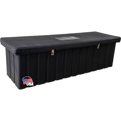 Buyers Products 23 in. x 25 in. x 77 in. Black Poly Multi-Purpose Truck Tool Chest, 2 Zinc Hasps