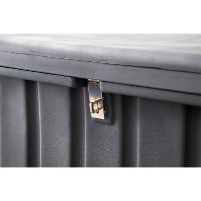 Image showing 6 th Romotech 23 x 25 x 77in. Black Poly Multi Purpose Truck Tool Chest, 2 Zinc Hasps