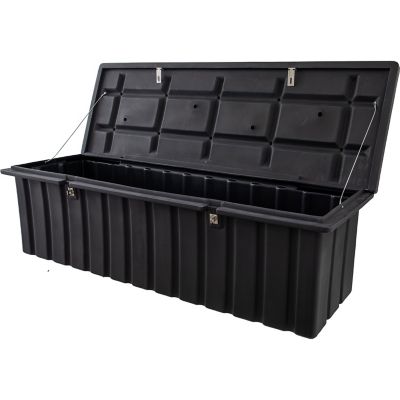 Image showing 9 th Romotech 23 x 25 x 77in. Black Poly Multi Purpose Truck Tool Chest, 2 Zinc Hasps