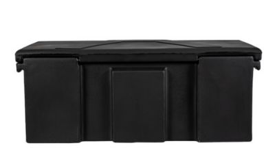 Image showing 10 th Romotech 23 x 25 x 77in. Black Poly Multi Purpose Truck Tool Chest, 2 Zinc Hasps