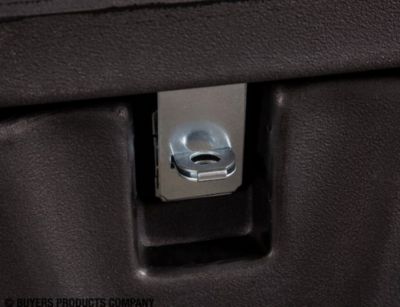 Image showing 11 th Romotech 23 x 25 x 77in. Black Poly Multi Purpose Truck Tool Chest, 2 Zinc Hasps