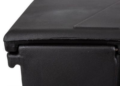 Image showing 12 th Romotech 23 x 25 x 77in. Black Poly Multi Purpose Truck Tool Chest, 2 Zinc Hasps