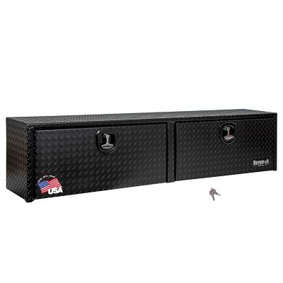 Buyers Products 16 in. x 13 in. x 72 in. Diamond Tread Aluminum Topsider Truck Tool Box, Black