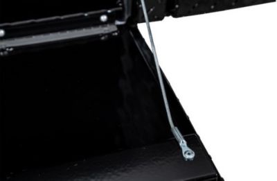 Image showing  16 in. x 13 in. x 88 in. Gloss Black Diamond Tread Aluminum Topsider Truck Tool Box