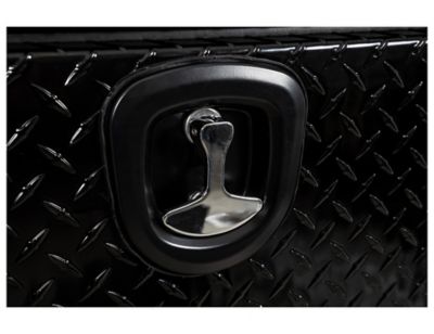 Image showing 9 th Buyers Products 16 in. x 13 in. x 88 in. Gloss Black Diamond Tread Aluminum Topsider Truck Tool Box