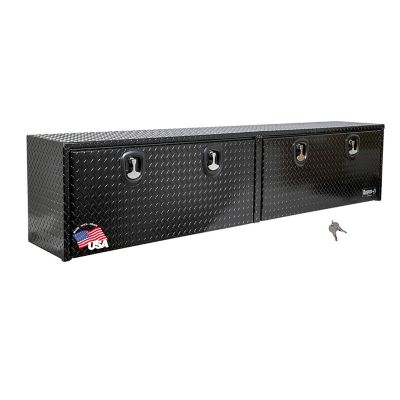 Buyers Products 18 in. x 16 in. x 96 in. Black Diamond Tread Aluminum Topsider Truck Tool Box