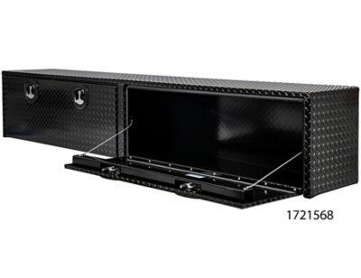 Image showing 7 th Buyers Products 18 in. x 16 in. x 96 in. Black Diamond Tread Aluminum Topsider Truck Tool Box