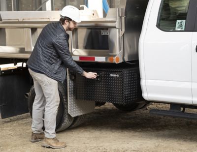 Image showing  Diamond Tread Aluminum Underbody Truck Box, 18 in. x 18 in. x 24 in., Black