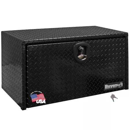 Buyers Products Diamond Tread Aluminum Truck Box Black 18 in x 18 in x 18 in. Underbody Truck Tool Boxes