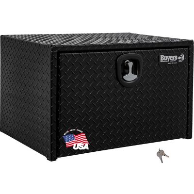 Buyers Products 18 in. x 18 in. x 30 in. Diamond Tread Aluminum Underbody Truck Box, Black