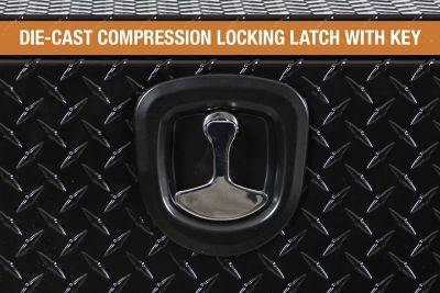 Image showing  Diamond Tread Aluminum Underbody Truck Box, 18 in. x 18 in. x 36 in., Black