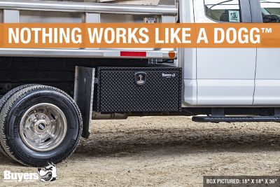 Image showing 7 th Buyers Products Diamond Tread Aluminum Underbody Truck Box, 18 in. x 18 in. x 36 in., Black