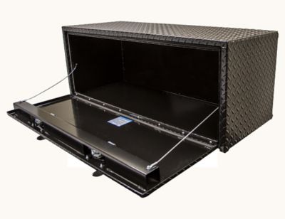 Image showing  Diamond Tread Aluminum Underbody Truck Box, 18 in. x 18 in. x 48 in., Black