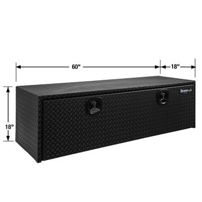 Image showing  Diamond Tread Aluminum Underbody Truck Box, 18 in. x 18 in. x 60 in., Black