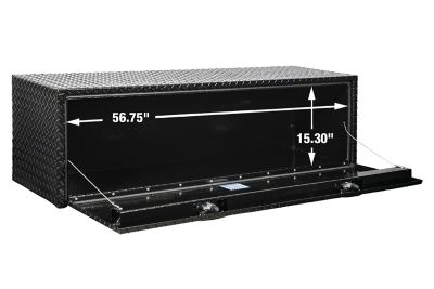 Image showing 7 th Buyers Products Diamond Tread Aluminum Underbody Truck Box, 18 in. x 18 in. x 60 in., Black